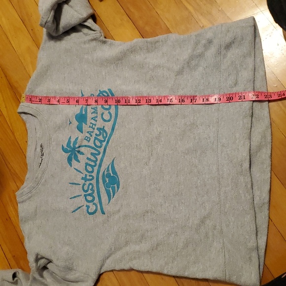 Disney Cruise Line Crewneck Sweater. Light Grey. Textured. Bahamas. Size M. - Picture 9 of 10